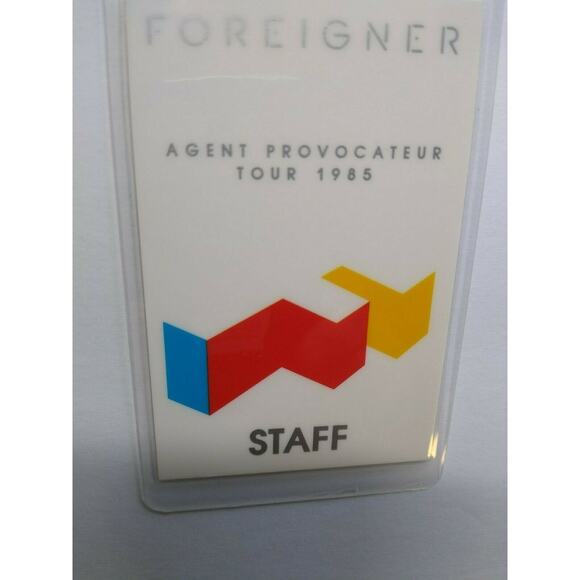 Foreigner Agent Provocateur Backstage Pass Original 1985 Rock Music Concert Tour - Picture 4 of 4